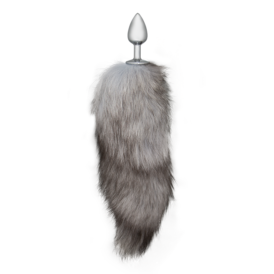 Plug Anal Gray And White Fox